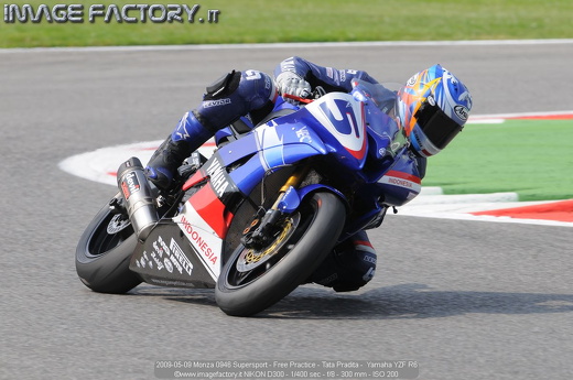 2009-05-09 Monza 0946 Supersport - Free Practice - Tata Pradita -  Yamaha YZF R6